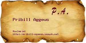 Pribill Aggeus névjegykártya